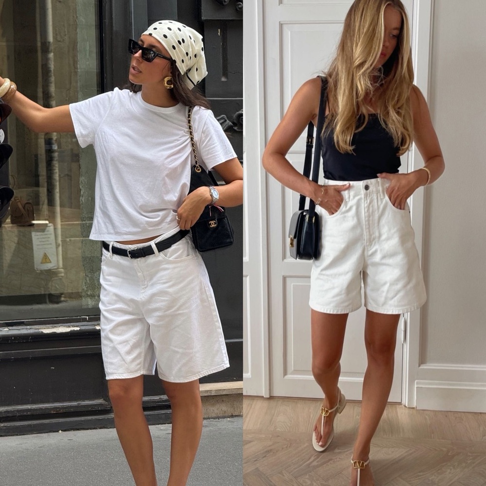 Abercrombie & Fitch white womens jorts shorts